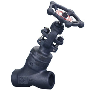 Compact Forged welded bonnet y bellows seal globe valve.