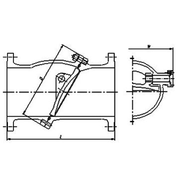 Dimensions of Class 150 Tilting Disc Check Valve