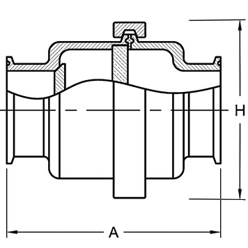 Dimensions of Stainless Steel Sanitary Check Valve