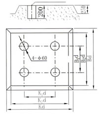 Basic figure for frigid joint preserced screw orifice Drawing
