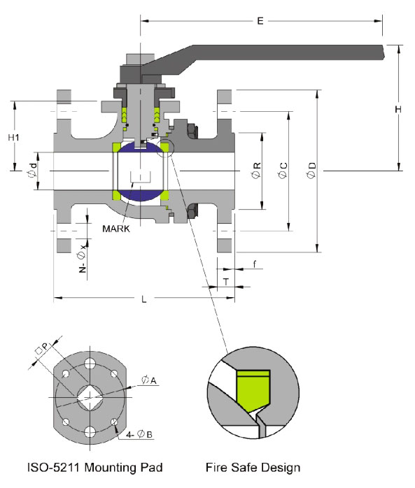 Weights of BS 4504 Pressure 150 Lbs-Split Body Ball Valves