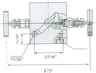 Structure of SS-M2F8 3-Valve Manifold pic 2