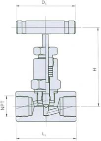 Structure of Screwed Bonnet Needle Valves, Rising Plug, General Utility Service pic 2