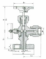 Structure of J49 Flange Pressure Gauge Valve