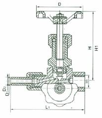 Structure of J19H Pressure Gauge Valve