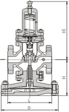 Dimensions of Spirax Sarco DP Series Series Steam Pressure Reducing Valve (PRV)