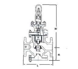 Dimensions of Y43H/Y Piston Steam Reducing Valve