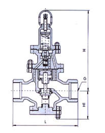 Internal thread piston steam reducing valve Constructral Diagram