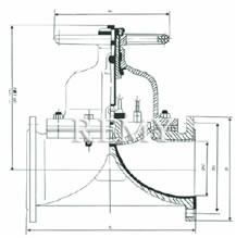 G41W/J/FS-6（10）型衬氟隔膜阀 外形尺寸图