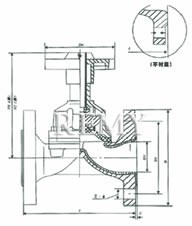 EG41W/J/Fs-6/10英标隔膜阀 外形尺寸图