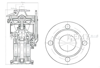QYF160-4-3不锈钢潜水电泵 外形尺寸图
