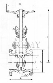 Z40H/Y/W型美标青铜、铝青铜、镍-铝青铜楔式闸阀

 外形及连接尺寸