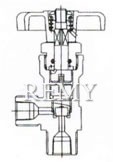 QJG-5E3型天然气截止阀 结构图