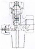 F-3型 轴联式氧气瓶阀 外形尺寸图