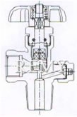 QF-2G型轴联式氧气瓶阀 外形尺寸图