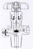 QF-2型 活瓣式氧气瓶阀 外形尺寸图