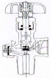 QF-6型活瓣式氧气瓶阀 外形尺寸图