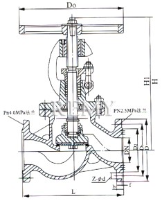 J41N型液化气截止阀结构图