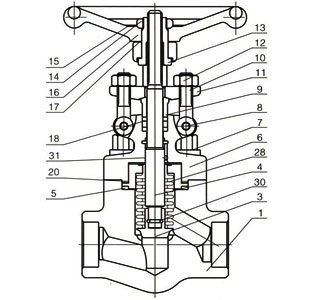 Materials of Compact Forged Bellows Seal Globe Valve