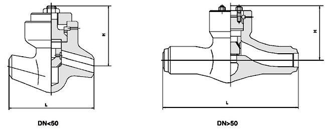 Dimensions & Weights of API 600 Pressure Seal Lift Check Valve