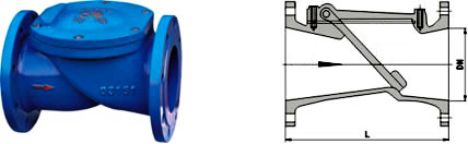 Dimensions of SFCV Rubber Flapper Swing Check Valves