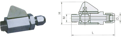 QY-2 Socket type ball valve diagram