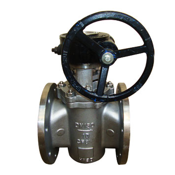 Non-Lubricated DIN 3002 F1 Sleeved Plug Valve with Gear