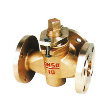Copper X44W 3 Way Flanged Ends Plug Valve