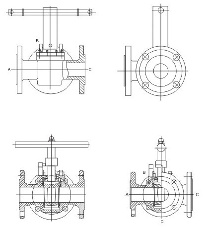 Structure of 3-Way, 4-Way Plug Valves Pic 2