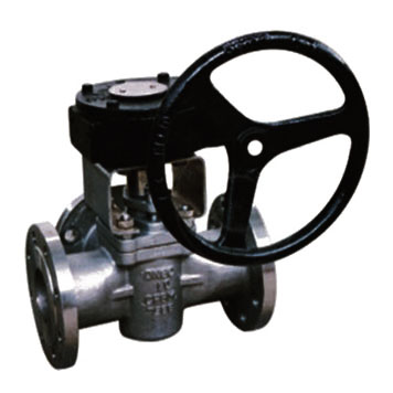 L Type 3 Way Plug Valve with Gear