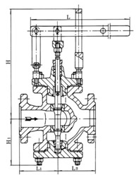 Lever-type steam reducing valve Constructral Diagram