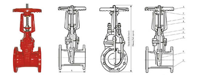 Special fire signal resilient seated gate valves