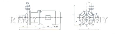 CQ磁力泵 外形尺寸图