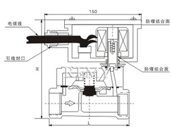 防爆电磁阀 内部结构 外形尺寸图