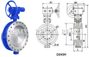 D343H法兰式多层次金属硬密封蝶阀