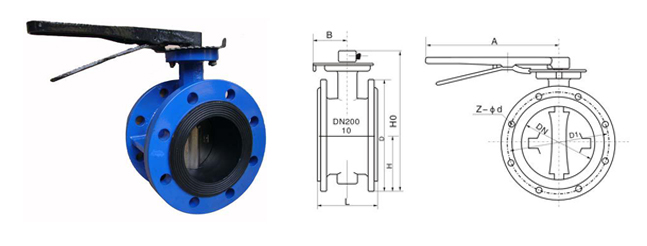 D41X/F手动螺旋、蜗轮传动法兰式蝶阀