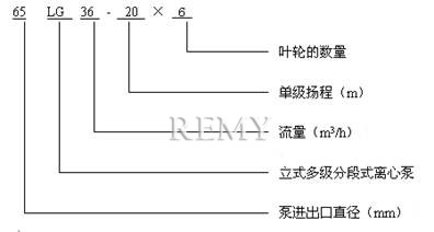 LG多级泵 型号意义