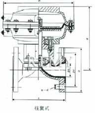 EG641(W/J/FS)-6/10/16型气动衬胶隔膜阀 外形尺寸图