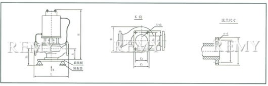 SLG水冷型低噪音泵 外形与安装尺寸