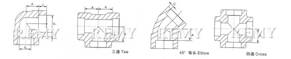 承插焊管件(一)GB/T14383、HG21634、SH3410-96、ASME B16.11、JIS B2316