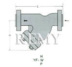 法兰连接不锈钢Y型过滤器 结构图