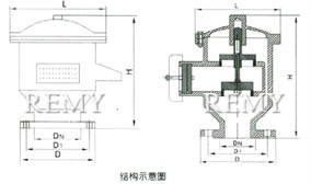 ZFQ防爆阻火呼吸阀 结构图