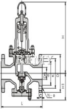 Y42X直接作用式薄膜弹簧减压阀 外形尺寸图