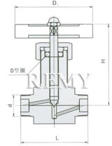 QJ-7外螺纹气动管路截止阀 外形尺寸图