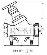 SP15数字锁定平衡阀 结构图