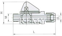 QY-2卡套式球阀 结构图
