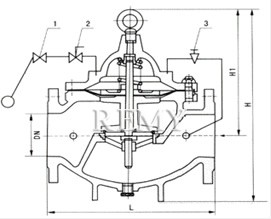100X 遥控浮球阀 结构图