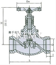 T40H 大连式手动调节阀 外形尺寸图2