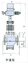 电动直通单、双座调节阀 结构图