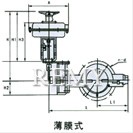 气动薄膜、活塞调节蝶阀 外形尺寸图3